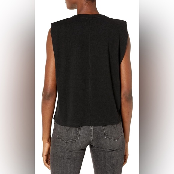 NWT HUDSON Women's Shoulder Pad Sleeveless T-Shirt - Picture 2 of 14